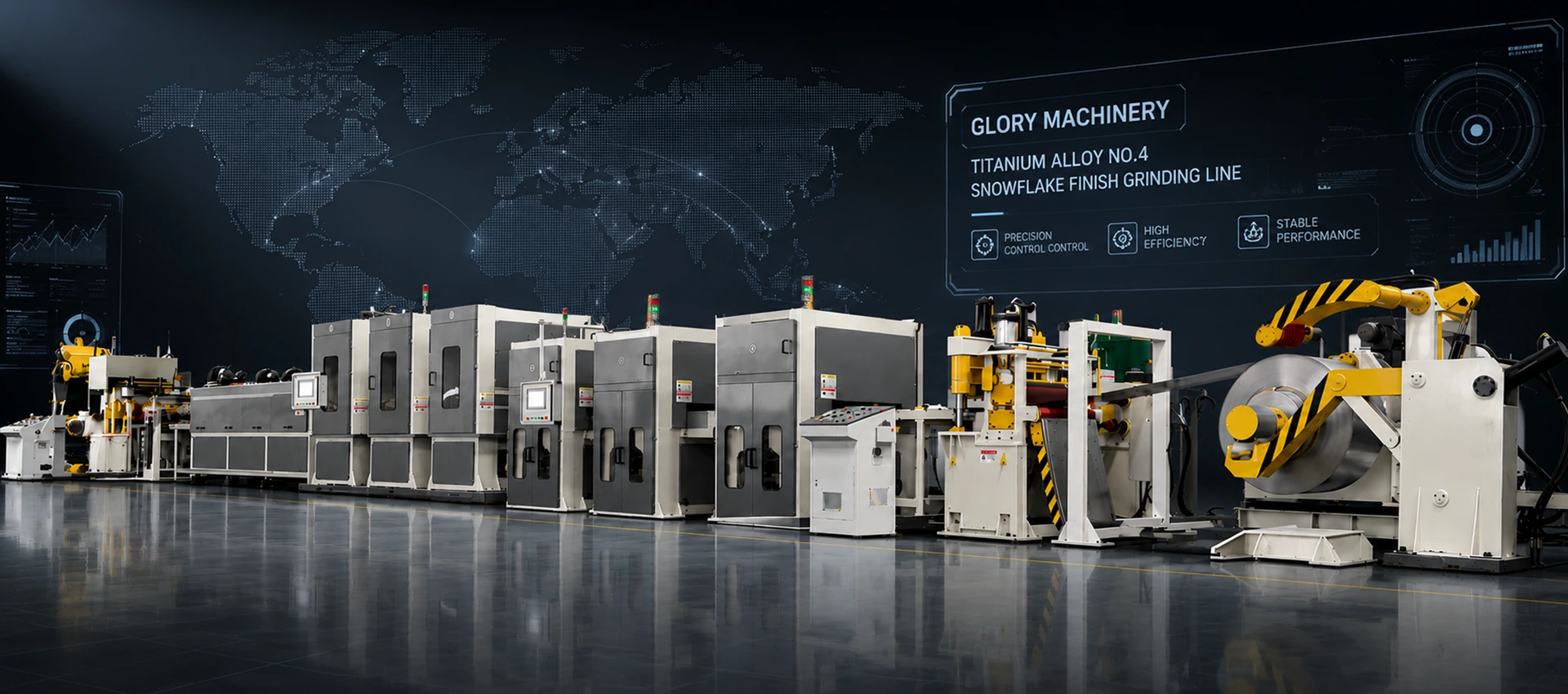 Línea de rectificado No.4 para aleación de titanio de GLORY MACHINERY
